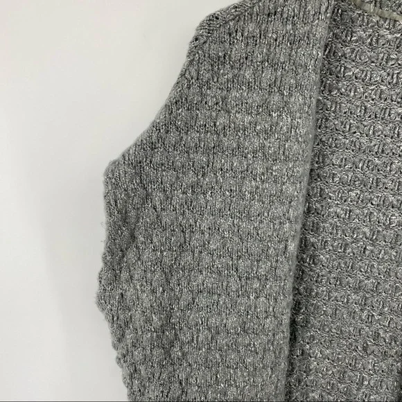 Anthropologie Seen Worn Kept Sz XS Grey Alpaca Chunky Vest Sweater - Picture 3 of 7